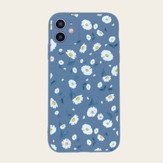 1шт чехол для iPhone с принтом цветка Shein