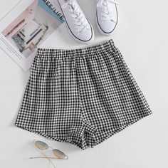 Шорты в клетку Shein