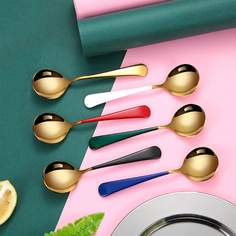 1шт десертная ложка из нержавеющей стали Shein