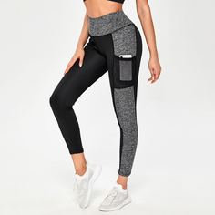Леггинсы с карманом для телефона Shein