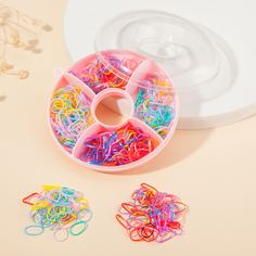 500шт красочные резинки для волос и девочек Shein