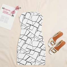 Облегающее платье с геометрическим принтом Shein