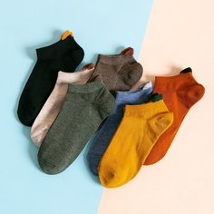 7 пар однотонные носки Shein