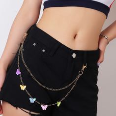 Многослойная цепочка для брюк с бабочкой Shein