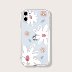 Чехол для iPhone с принтом цветка Shein