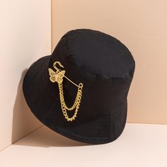 Панама с брошью и бабочкой Shein