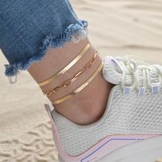 3шт ножной браслет-цепочка Shein