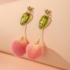 Металлические серьги с декором персика Shein