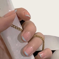 24шт накладные ногти и 1 лист лента Shein