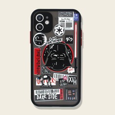 1шт чехол для iPhone с принтом граффити Shein