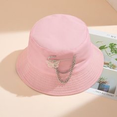 Шляпа с брошью и бабочкой Shein