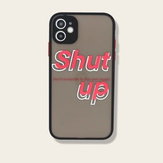 1шт чехол для iPhone с текстовым принтом Shein