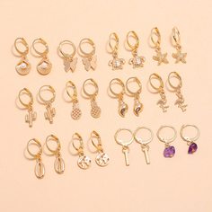 Серьги с подвесками 12 пар Shein