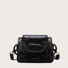 Рельефная мини сумка-сэтчел с цепочкой Shein