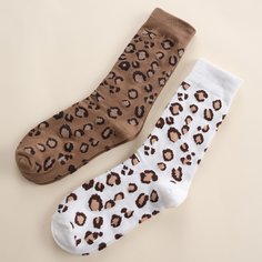 2 пары носки с леопардовым узором Shein