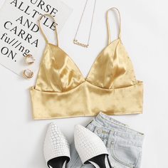 Атласный топ Shein