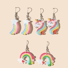 Серьги-подвески для девочек 3 пары Shein
