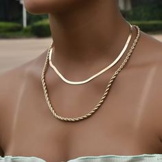 Однотонное ожерелье 2шт Shein