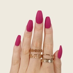 24шт накладные ногти, 1шт пилочка для ногтей и 1 лист лента Shein