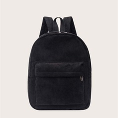 Минималистский вельветовый рюкзак с карманом Shein