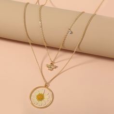 Многослойное ожерелье с цветком Shein