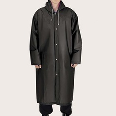 Однотонный плащ с капюшоном Shein