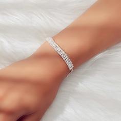 Регулируемый браслет со стразами Shein