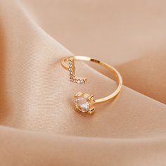 Кольцо в форме буквы со стразами Shein