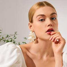 Серьги-подвески с искусственным жемчугом Shein