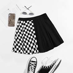 Юбка с клетчатым принтом Shein