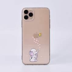 1шт прозрачный чехол для iPhone с мультипликационным принтом Shein