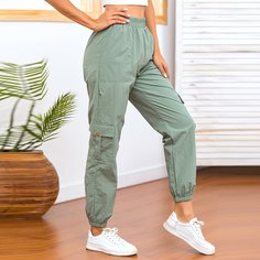 Карман Одноцветный Повседневный Брюки Shein