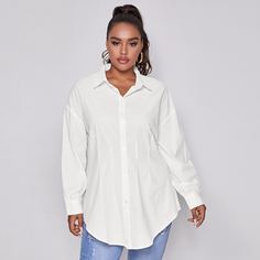 Длинная блузка размера плюс Shein