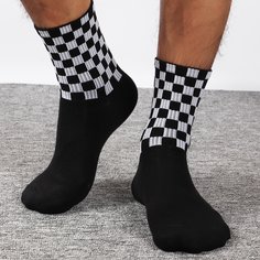 Мужские носки в клетку Shein