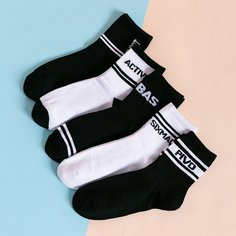 Мужские носки с текстовым узором 5 пар Shein