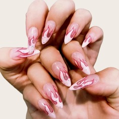 24шт накладные ногти и 1 лист лента Shein