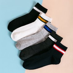 Мужские носки с полосками 5 пар Shein