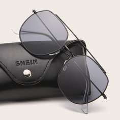 Мужские солнечные очки в металлической оправе Shein