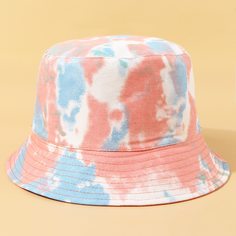 Двухсторонняя шляпа с принтом тай дай для девочек Shein