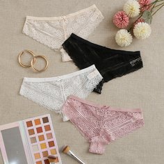 Одноцветный Бесшовные трусы Shein