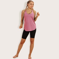 однотонная спортивная майка Shein