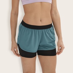 2 в 1 спортивные шорты с эластичной талией Shein