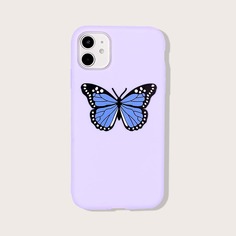 Чехол для iPhone с принтом бабочки Shein