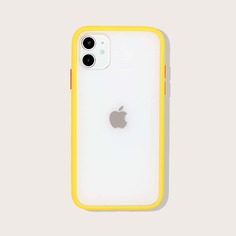 Чехол для iPhone с контрастной отделкой Shein