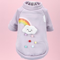 Свитшот с радужным рисунком для кошек 1шт Shein