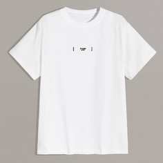 Мужская футболка с цветочным принтом Shein