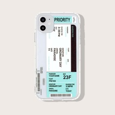 Чехол для iPhone с рисунком "авиабилет Shein