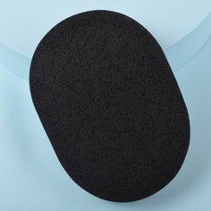 Овальная очищающая губка для лица с бамбуковым углем 1шт Shein