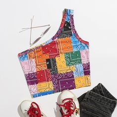 Кроп топ на одно плечо Shein