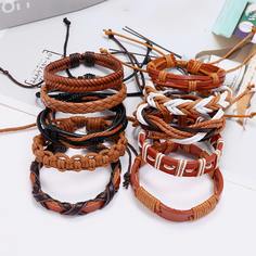 10шт Мужской плетеный браслет Shein